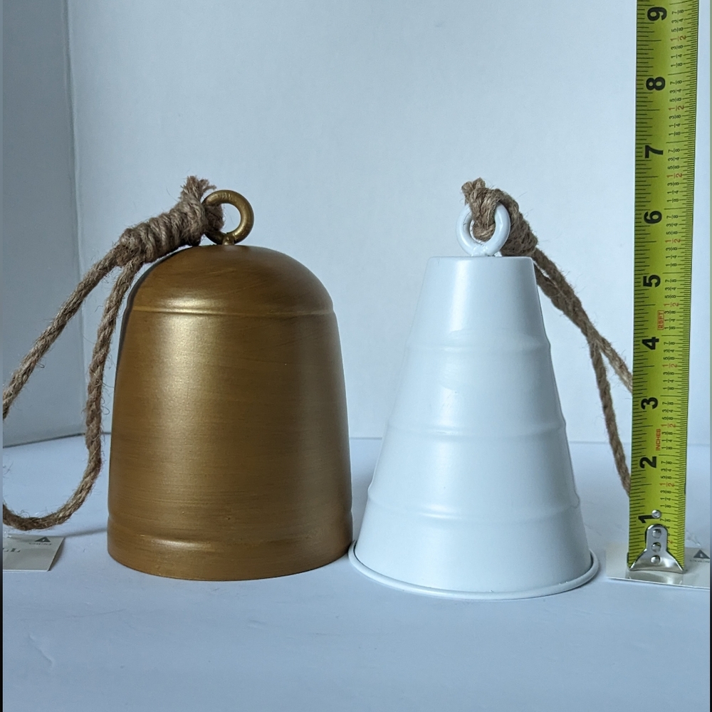 Target Bullseye Playground Christmas Bell Set Of White & Bronze Farmhouse Bells - Picture 10 of 11
